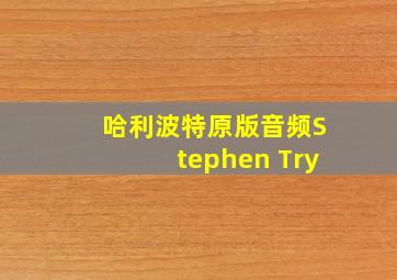 哈利波特原版音频Stephen Try